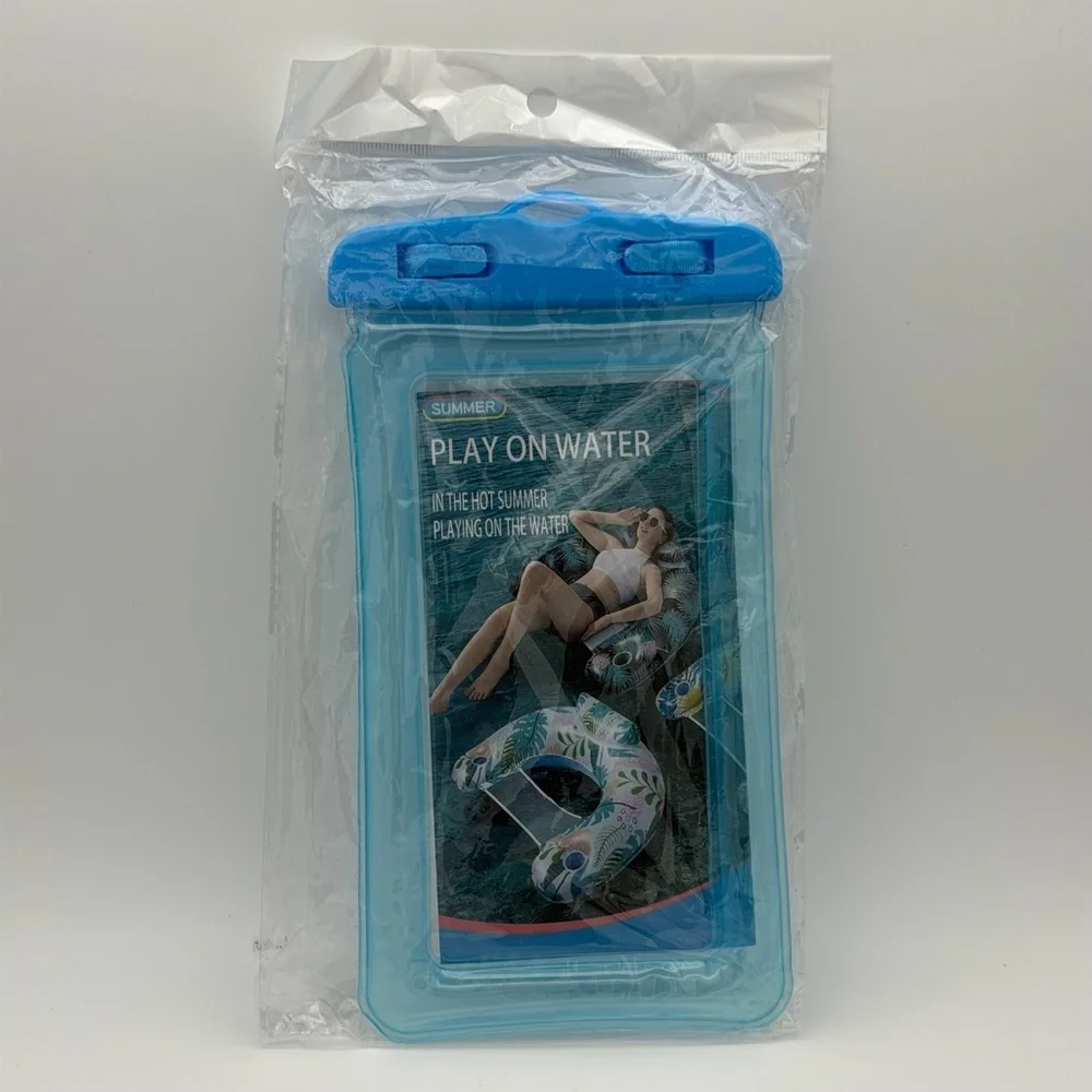 Blue Waterproof Phone Pouch